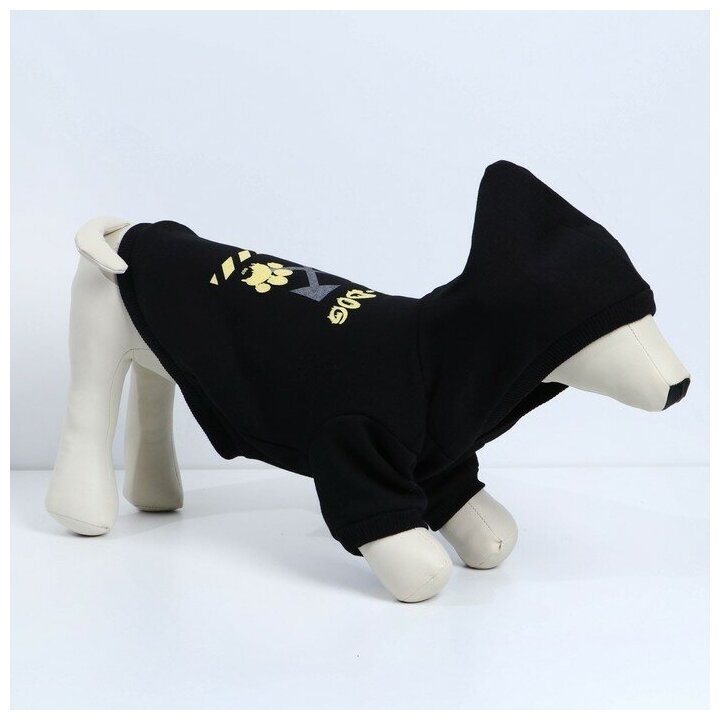 Толстовка Off-Dog для собак (футер с начесом), размер M (ДС 29, ОШ 38-42, ОГ 50-54), чёрная 9345583 - фотография № 2