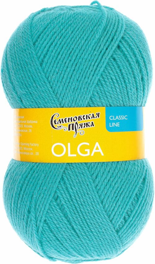 Пряжа Olga (ОльгаПШ) 50% шерсть, 50% акрил 392м/100гр (13390 айсберг_NEW)