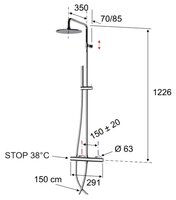 Душевая стойка Remer Elegance EQ 37 330U chrome