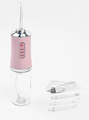 Ирригатор портативный беспроводной для очистки полости рта 4 насадки ORAL IRRIGATOR (флоссер) с USB зарядкой, розовый