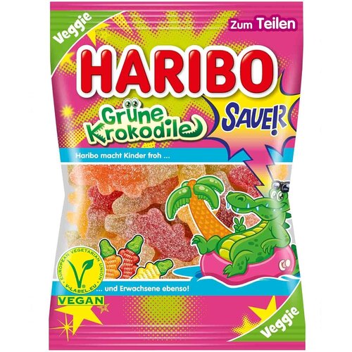 Мармелад Haribo Grune Krokodile крокодилы 175г (Германия)