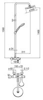 Душевая стойка Teknobili New Road RD00410/30CR