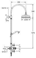 Душевая стойка Cristina TR 411 cn 51