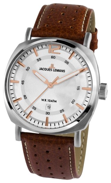 Наручные часы JACQUES LEMANS 1-1943B, серый, белый