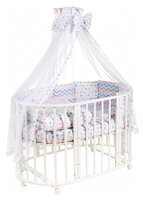 SWEET BABY комплект в овальную кроватку Stellino (8 предметов) розовый