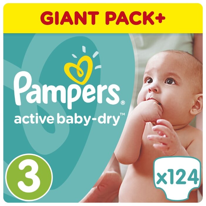 pampers active baby dry 3 124