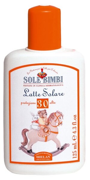Helan Sole Bimbi солнцезащитное молочко Latte Solare SPF 30 SPF 30, 125 мл