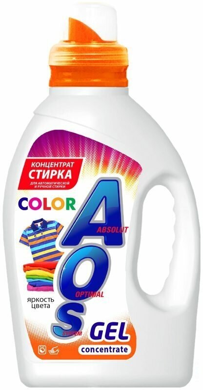Средство для стирки жидкое AOS "Color" для цветного белья, концентрат, 1.3л (625-3)