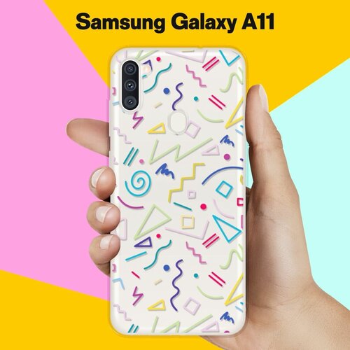 Силиконовый чехол Цветной узор на Samsung Galaxy A11