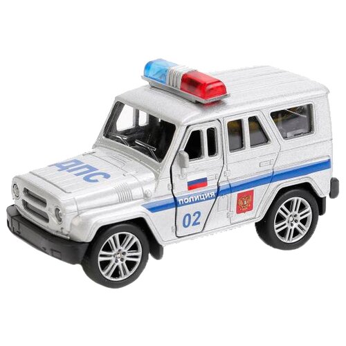 Внедорожник ТЕХНОПАРК UAZ Hunter (SB-16-68-P-WB) 1:36, 11.5 см, серебристый