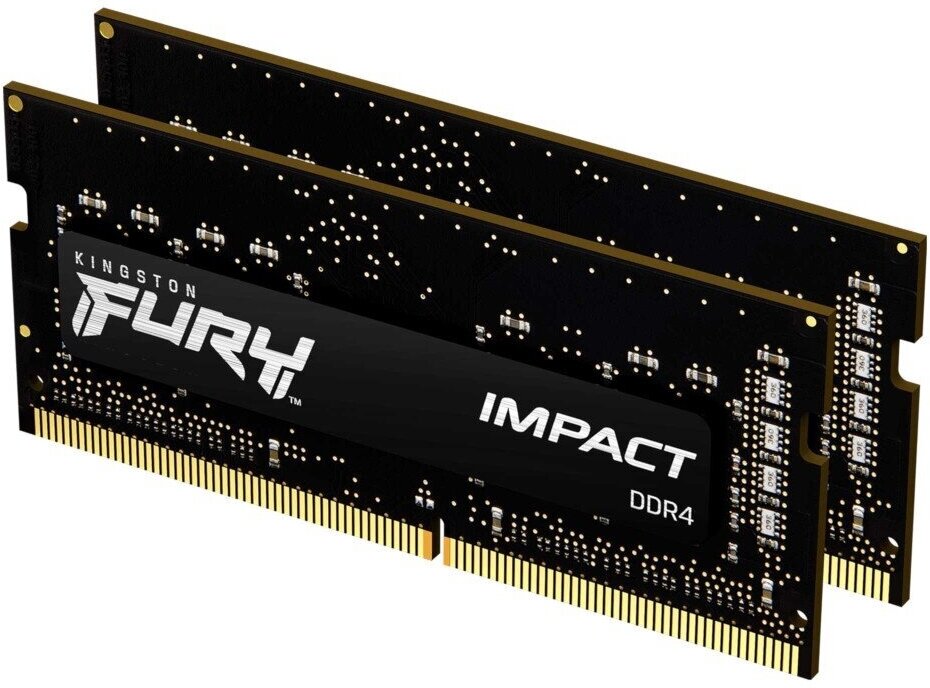 Модуль памяти Kingston Fury Impact DDR4 SO-DIMM 2666 Mhz PC21300 CL15 - 16Gb Kit (2x8Gb) KF426S15IBK2/16