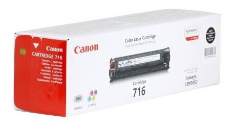 Картридж оригинальный черный (black) Canon Cartridge 716 K / Bk, ресурс 2300 стр.