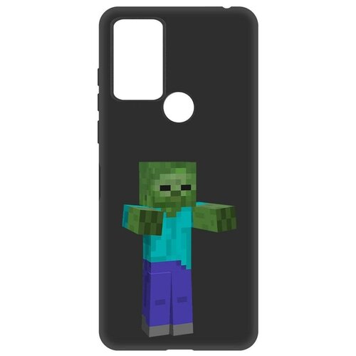 Чехол-накладка Krutoff Soft Case Minecraft-Гигант для TCL 305 черный чехол накладка krutoff soft case minecraft кошка для tcl 305 черный