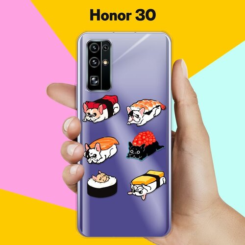 Силиконовый чехол Суши-собачки на Honor 30 