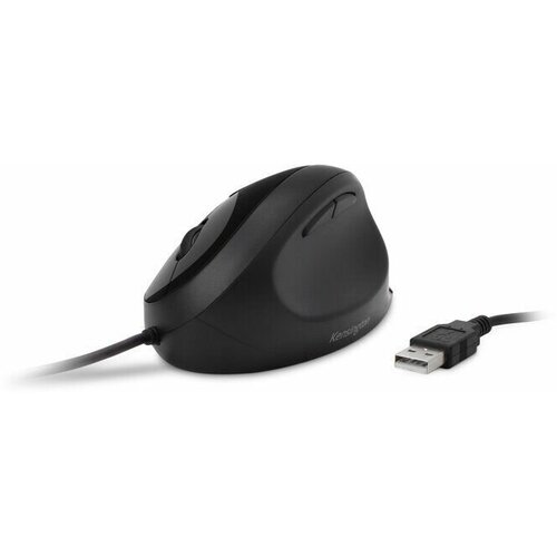 Эргономичная проводная мышь Kensington Pro Fit K75403 Kensington Pro Fit Ergo - mouse - ergonomic - 5 buttons - wired - USB - black - retail 869000₽