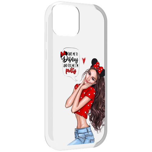 Чехол MyPads Девушка-Мини женский для UleFone Note 6 / Note 6T / Note 6P задняя-панель-накладка-бампер