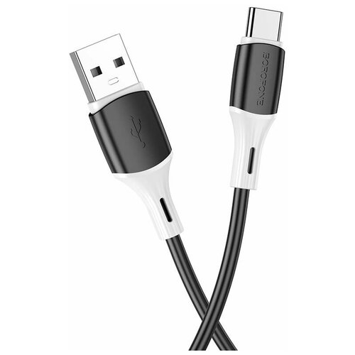 Кабель BOROFONE USB Type- быстрая зарядка, зарядный шнур, провод для телефона комплект совместим с samsung anaroid ios адаптер 25 w кабель usb type c type c черный упаковка тех пак