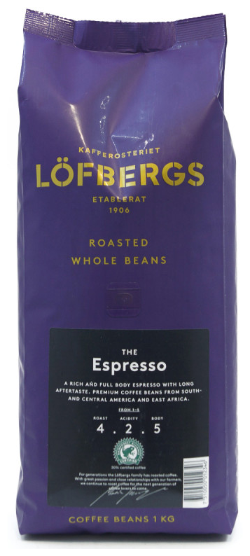 Кофе в зернах Lofbergs Espresso 1 кг