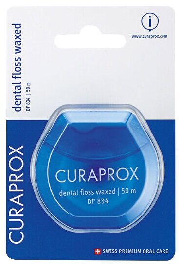 Нить CURAPROX (Курапрокс) межзубная вощеная с ароматом мяты 50 м. CURADEN AG - фото №4