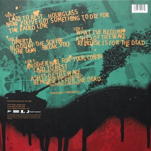 Lamb Of God Lamb Of God - Ashes Of The Wake (15th Anniversary) (2 LP) Sony Music - фото №3