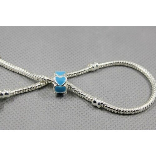 фото Handinsilver ( посеребриручку ) подвеска-шарм "кольцо с эмалью" голубой (1шт)