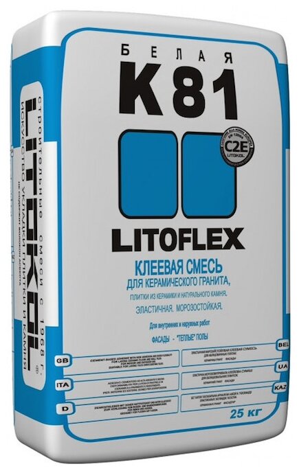 Клей Litokol Litoflex К81 Белый 25кг