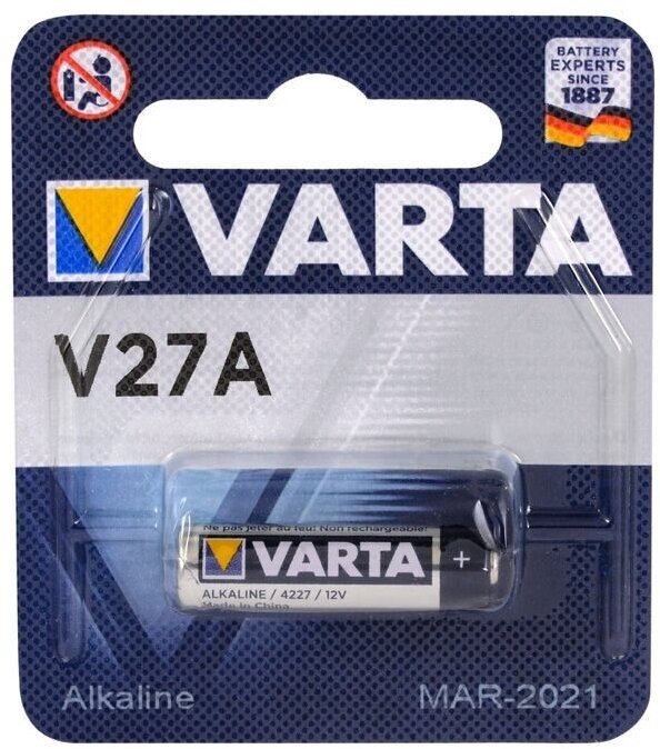 Батарейка Varta V 27 A Bli 1 Alkaline (4227101401) - фото №3