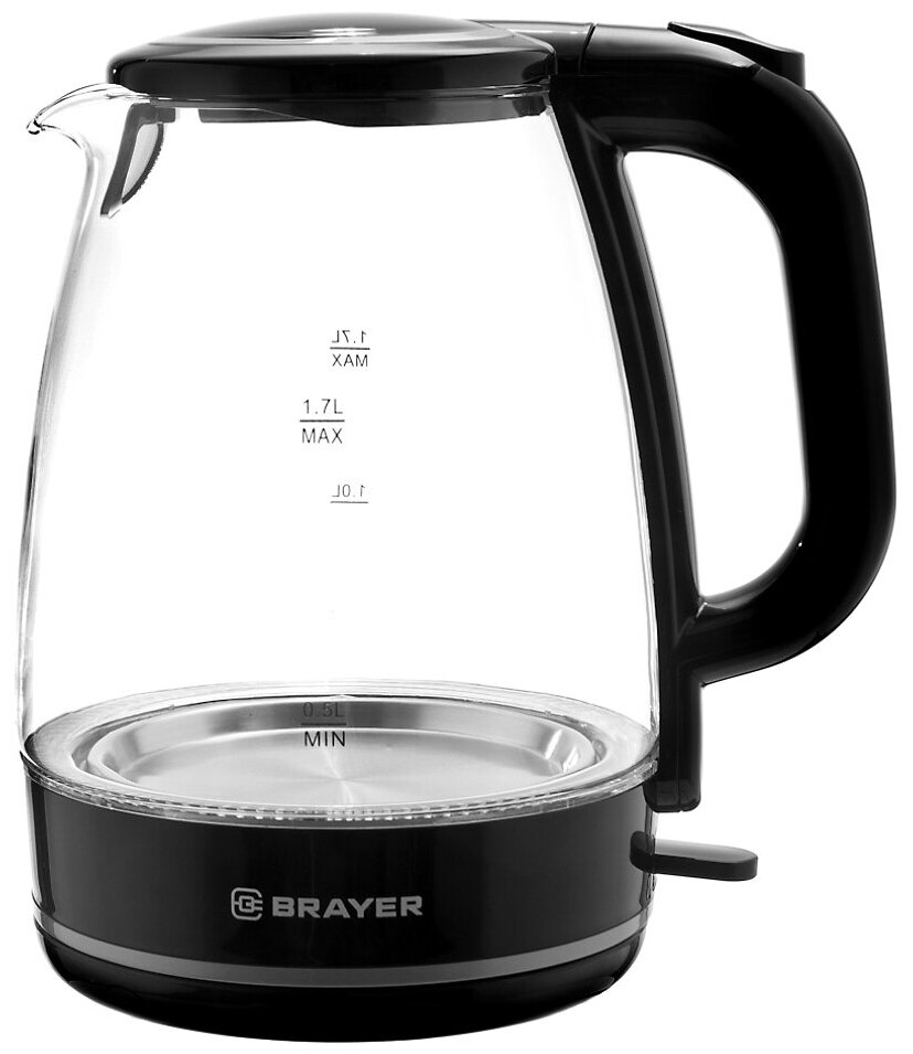 Чайник Brayer 1030BR 2200 Вт, 1,7 л стекл