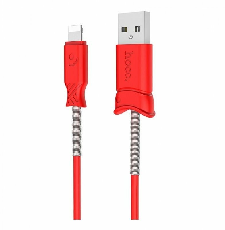 Usb Кабель-зарядка Lightning Hoco X24 Pisces 2.4A 1м силиконовый красный