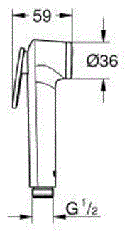 Гигиенический душ Grohe BauClassic 124901, хром - фотография № 6