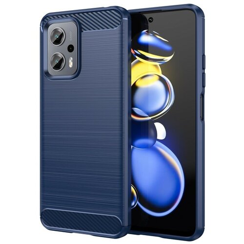 Накладка силиконовая для Poco X4 GT 5G / Xiaomi Note 11T Pro / Xiaomi Redmi Note 11T Pro Plus (11T Pro+) карбон сталь синяя чехол mypads дженезис genesis 2 мужской для xiaomi redmi note 11t pro 11t pro plus poco x4 gt задняя панель накладка бампер