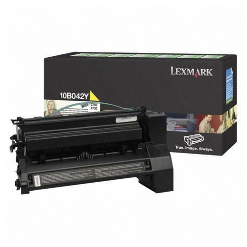 Картридж Lexmark 10B042Y, 15000 стр, желтый