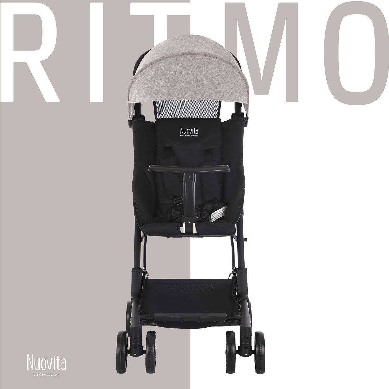 Прогулочная коляска Nuovita Ritmo, цвет: grigio nero - фото №3