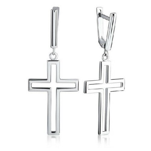 Серьги JEDA, серебро, 925 проба, родирование, золотой
