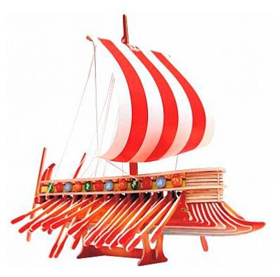 Сборная деревянная модель Wooden Toys Финикийский парусник - фото №1