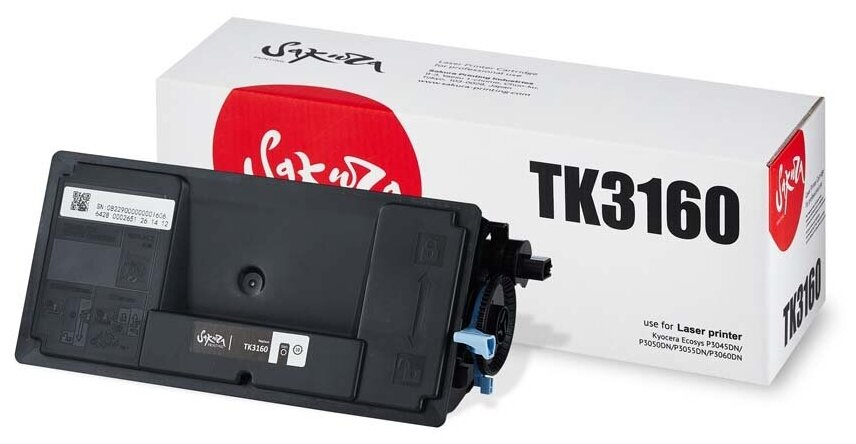 Картридж TK-3160 для Kyocera Ecosys M3145dn, P3145dn, P3260dn, M3645dn, P3150dn 12500 стр. Sakura