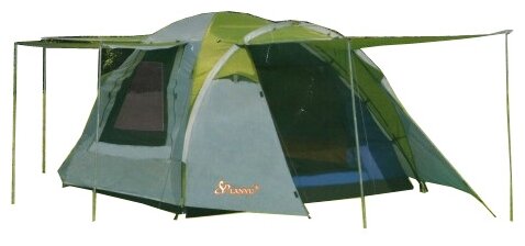 Палатка трекинговая трёхместная LANYU LY-1707, серый/зеленый