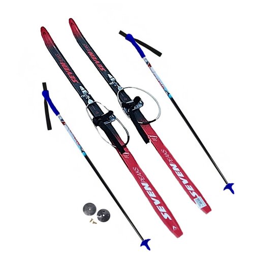 Лыжный комплект детский с кабельным креплением (лыжи, палки, крепления) 120 см STC степ Peltonen delta blue