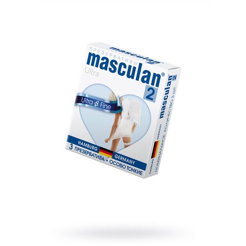 Презервативы Masculan, ultra 2, особо тонкие, 19 см, 5,3 см, 3 шт.( Ultra Fine № 3) masculan ultra tutty frutty презервативы ароматизированные