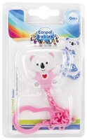 Держатель пустышки Canpol Babies Bear with heart 0 м (1 шт.) желтый