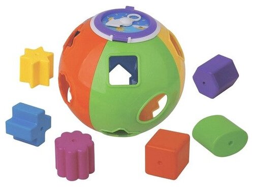 Развивающая игрушка Mioshi Веселый мяч, желтый/красный/зеленый/голубой