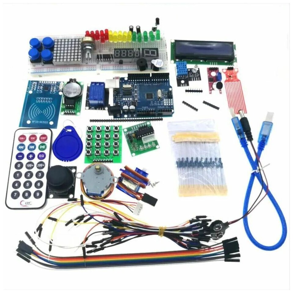Набор-комлпект для программирования с arduino uno r3/ датчики / модули / электроника