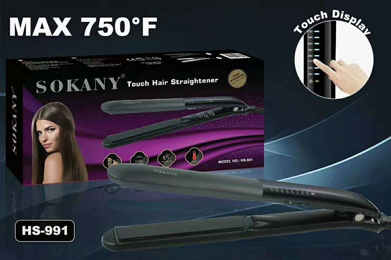 Выпрямитель волос плойка/ STYLISH AND FASHIONABLE/керамическое покрытие/для укладки/выпрямления/HS-991/черный