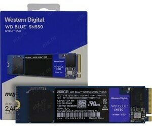 SSD накопитель WD Blue SN550 250Гб, M.2 2280, PCI-E x4, NVMe - фото №5