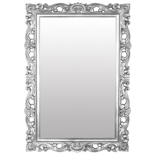 Зеркало Жаклин 75,5 см x 110 см, в раме, цвет серебро , Лесма Стиль, в ванную, прихожую, гостиную