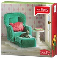 Lundby Кресло с пуфиком Смоланд (LB_60209300) зеленый