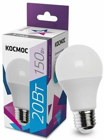 фото Лампа светодиодная A60 20Вт 6500К E27 220В космос LkecLED20wA60E2765
