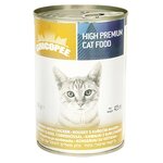 Корм для кошек Chicopee 1 шт. Консервы для кошек: мясные кусочки с курицей 0.4 кг - изображение
