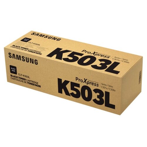 Картридж Samsung CLT-K503L, 8000 стр, черный тонер картридж 7q clt y503l для samsung sl c3010 жёлтый 5000 стр