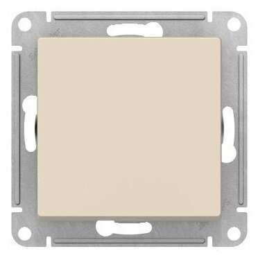 AtlasDesign ATN000211 Выключатель одноклавишный (10 А, под рамку, скрытая установка, бежевый) Schneider Electric - фото №2